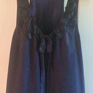 Silk Banana Republic Top with Black Beading